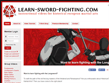 Tablet Screenshot of learn-sword-fighting.com